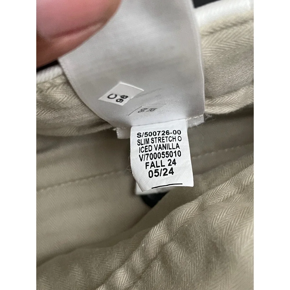 NEW Banana Republic Authentic Slim Chino Pants 31x32 Iced Vanilla White Stretch